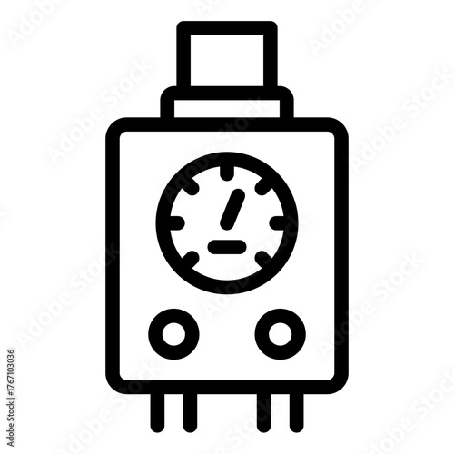 boiler system outline icon for indoor water heating