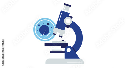 Essential scientific tools for modern healthcare research, illustrating precise laboratory analysis and medical discovery processes