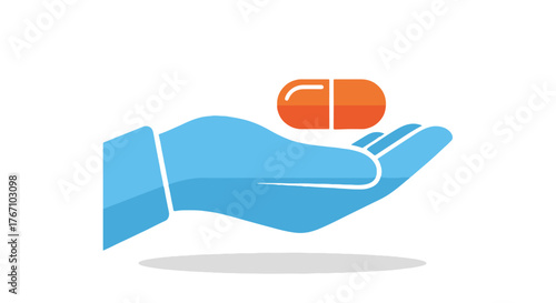 A supportive hand presents a crucial medical capsule, illustrating essential healthcare for wellness and pharmaceutical treatment