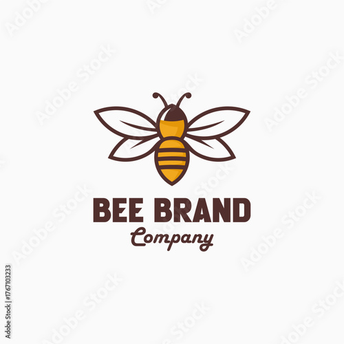 Minimalist Bee Brand Company Logo
