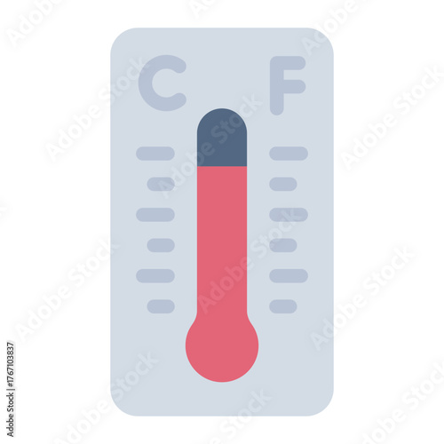 temperature measure flat icon for room climate check