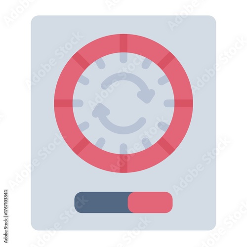 heater timer setting flat icon for scheduled warmth