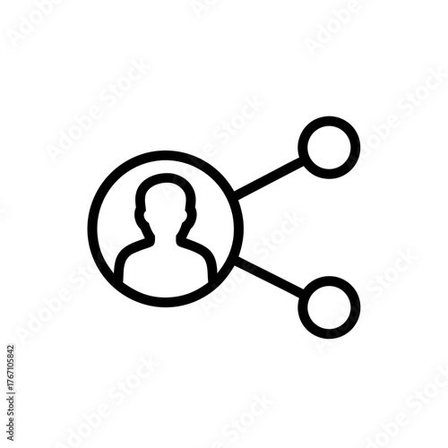 social engagement network icon black line style