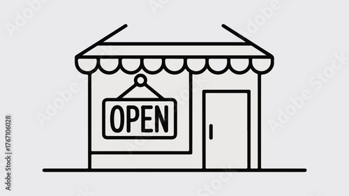 Charming storefront with an 'Open' sign inviting customers inside a small business.