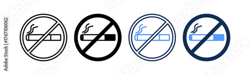 No Smoking multiple icon
