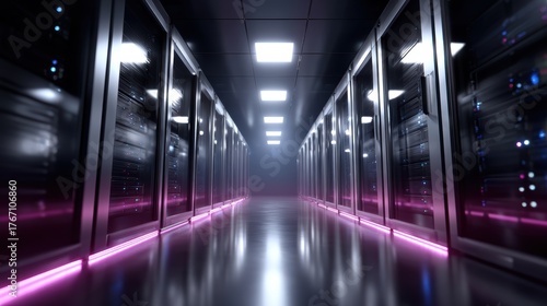 Data Center Stock Image: Server Room, Network Infrastructure