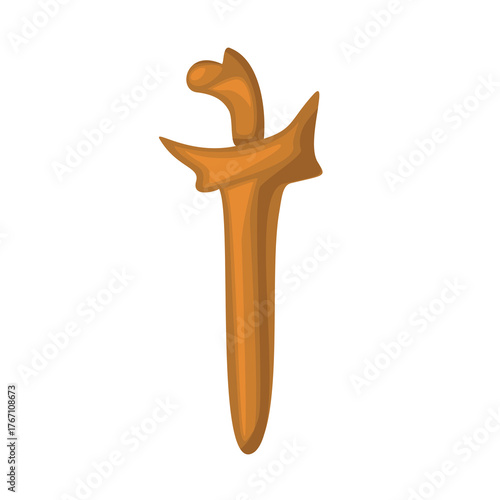 Keris vector illustration, keris clip art, keris icon, kris traditional weapon image, isolated on white background