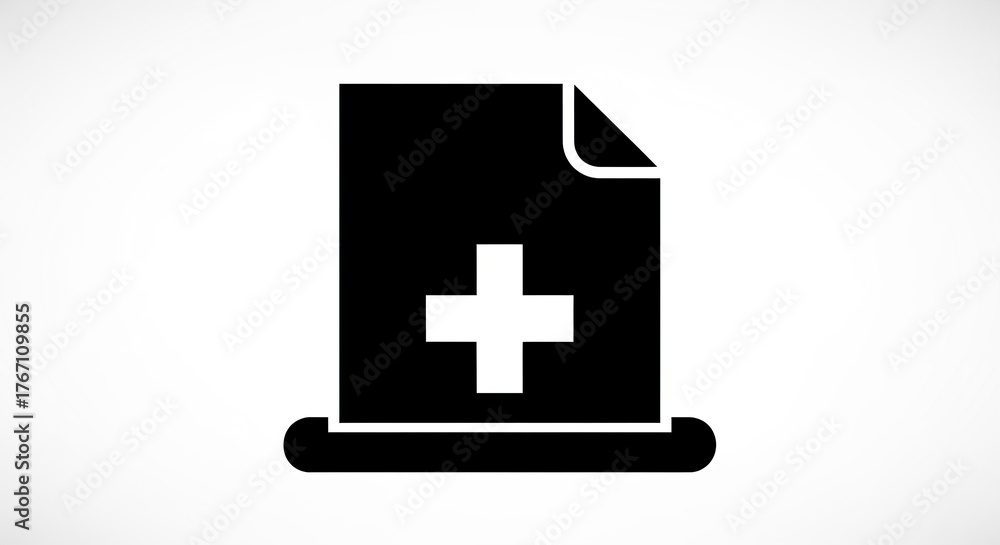 Fototapeta premium Medical document icon healthcare concept