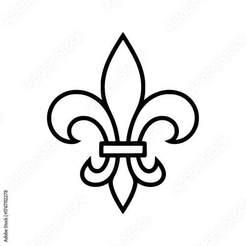 Elegant Fleur de Lis symbol representing royalty, tradition, and heritage in a clean design