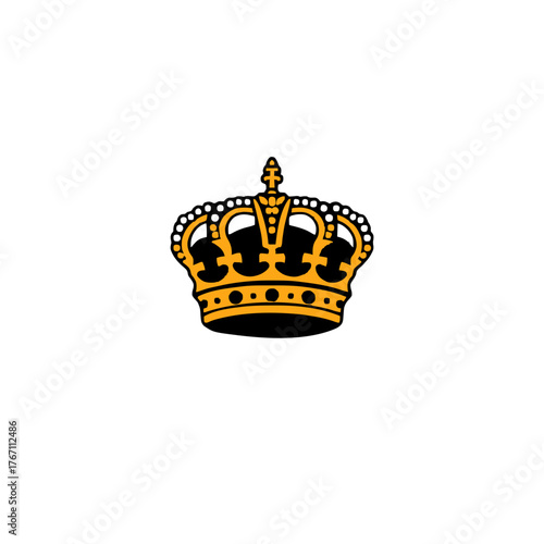 Elegant gold crown symbolizes royalty, power, and prestige for premium branding
