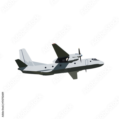 Russian military transportation plane illustration design