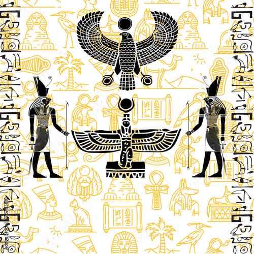 vector illustration of the egyptian symbols