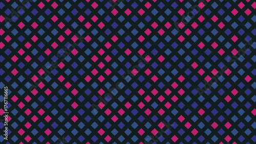 Abstract geometric background pattern with squares in pink and blue colors