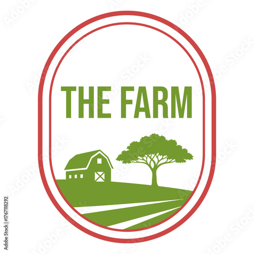 the farm flat minimalist logo design