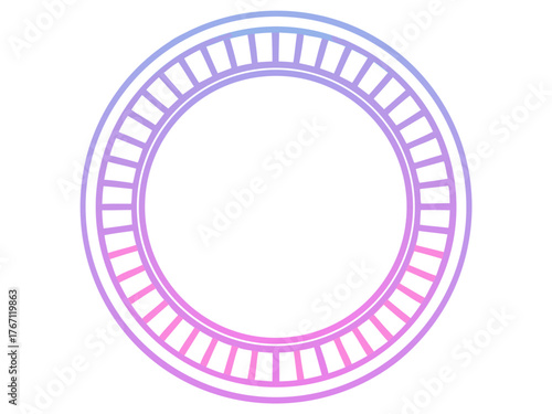 Glowing holographic circular step counter app ui element vector illustration vector