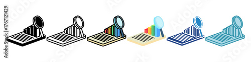 Evaluation Mini Illustration Multi Style Isometric Icon. Use For Modern Concept, Print, Ui, Ux Kit, Web And App Development. Vector Related To Market, Business, Finace