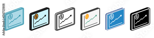 Statistics Mini Illustration Multi Style Isometric Icon. Use For Modern Concept, Print, Ui, Ux Kit, Web And App Development. Vector Related To Market, Business, Finace