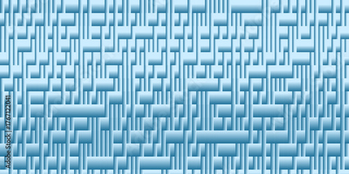 Modern 3D Rectangular Shapes in Blue Tones