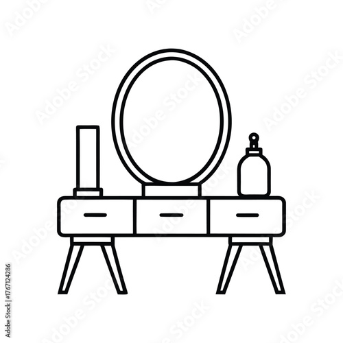 Modern dressing room vector illustration