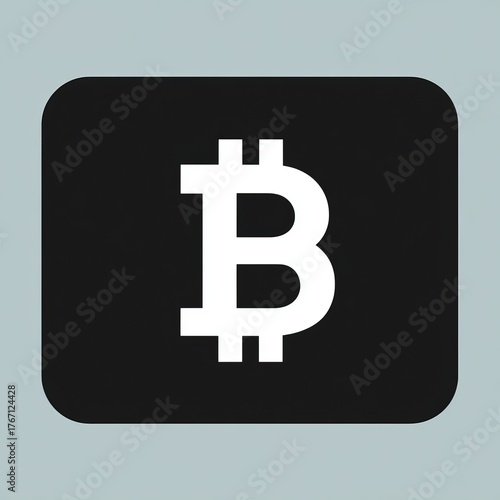 Futuristic Digital Grid Design Featuring Cryptocurrency Logo in Dark Gradient Environment