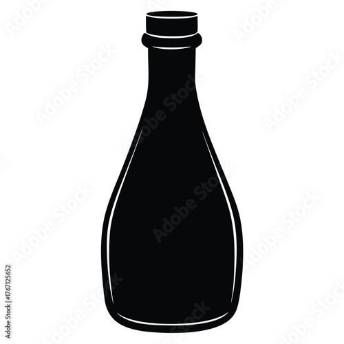 A mustard bottle. vector illustration