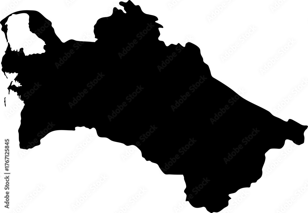 Obraz premium Vector map of turkmenistan