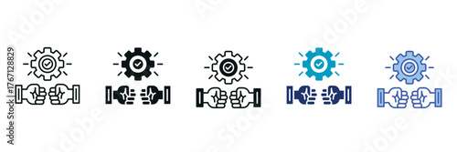 Conflict Revolution Icon Set Consisting of Multiple Styles Vector Illustration