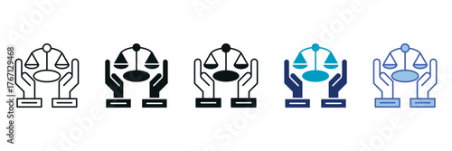 Integrity Icon Set Consisting of Multiple Styles Vector Illustration