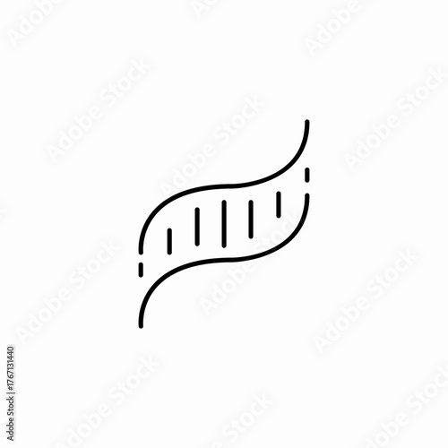 dna structure icon sign vector
