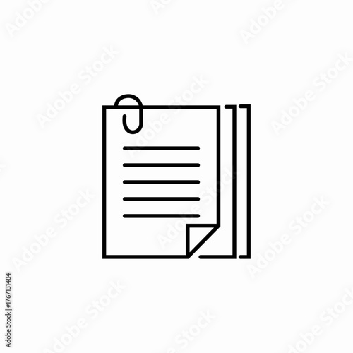 file stack attachments icon sign vector