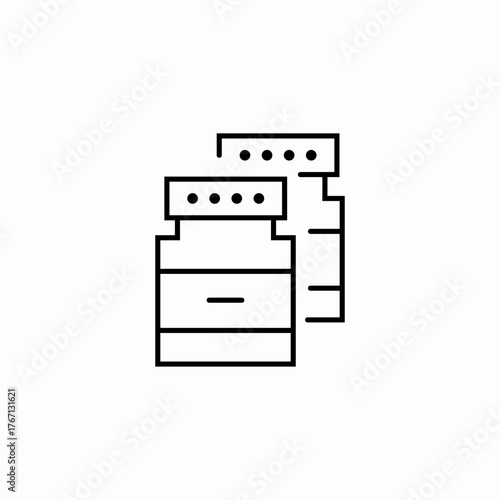 medical containers icon sign vector