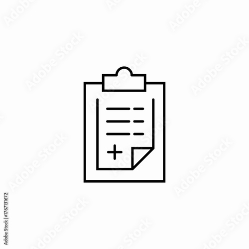 medical patient notes icon sign vector