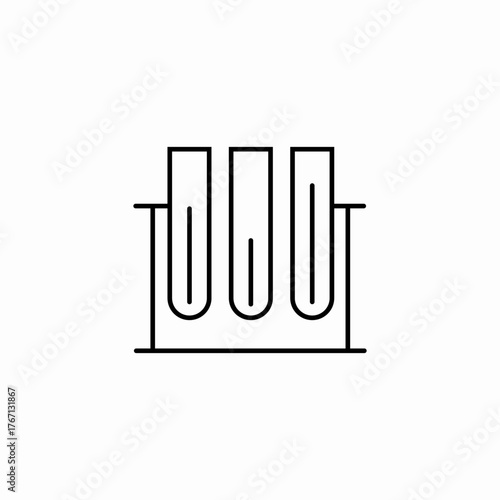 sample tubes icon sign vector