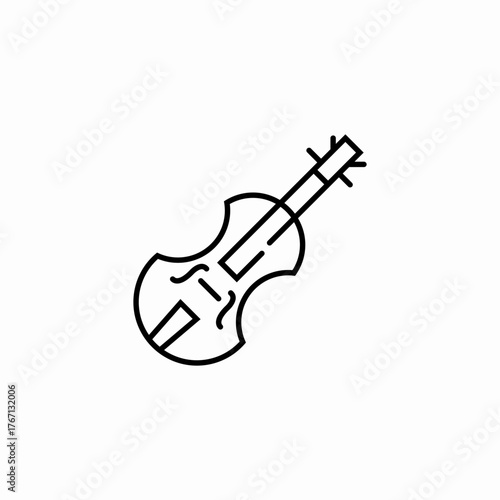 violin instrument icon sign vector