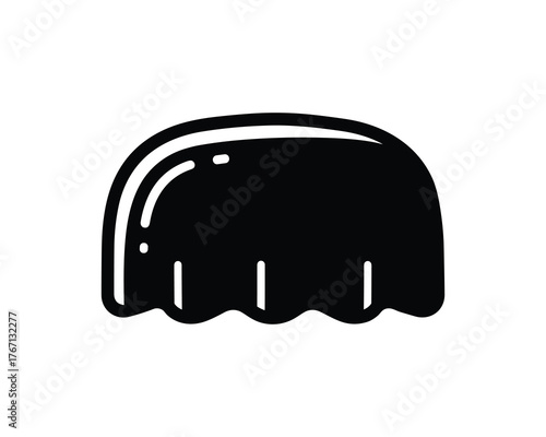 Honey pot lid black icon vector illustration sweet food packaging element