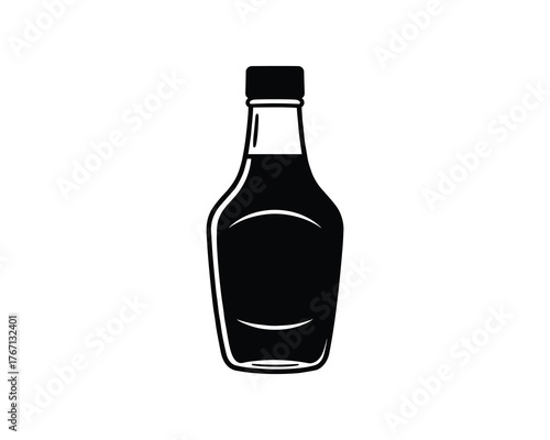 Ketchup bottle vector illustration isolated on white background condiment packaging