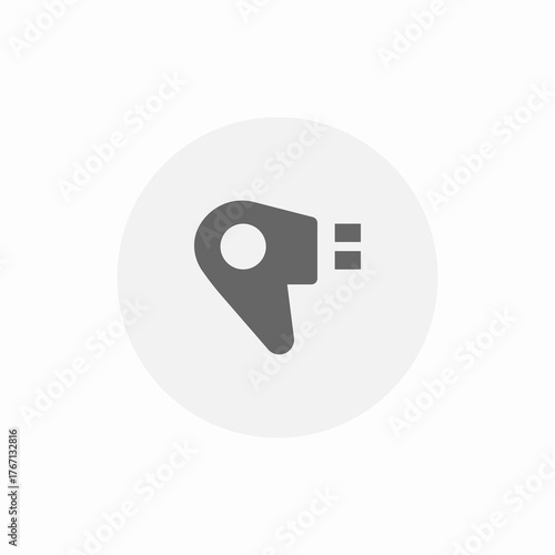 blow drying icon sign vector