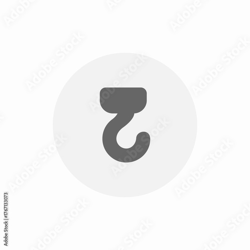 hook lifting icon sign vector