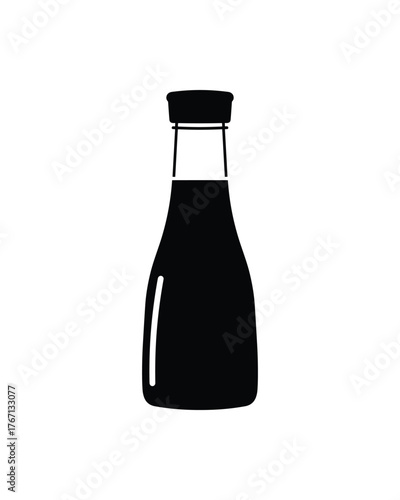Soy sauce bottle icon for Asian cuisine and restaurant