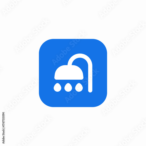 hotel shower icon sign vector