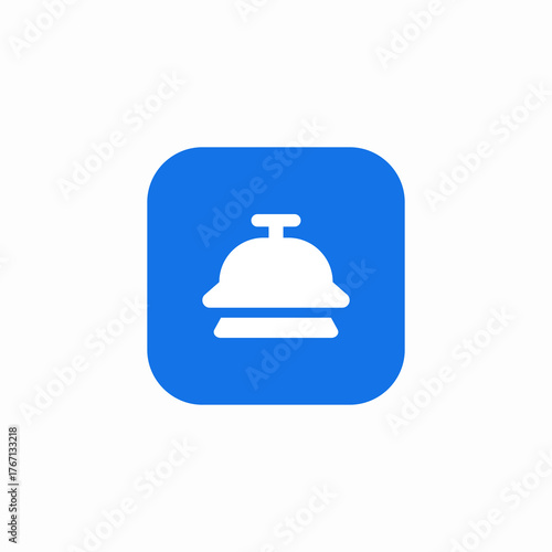 reception bell icon sign vector