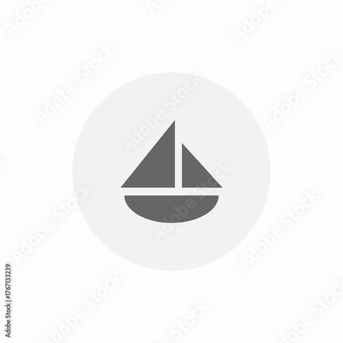 sea ship sail icon sign vector