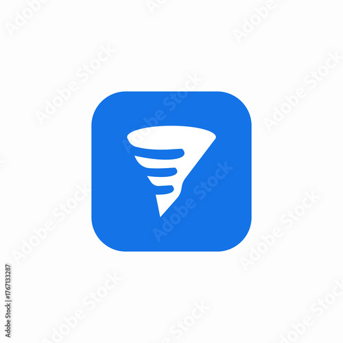 strong tornado wind icon sign vector