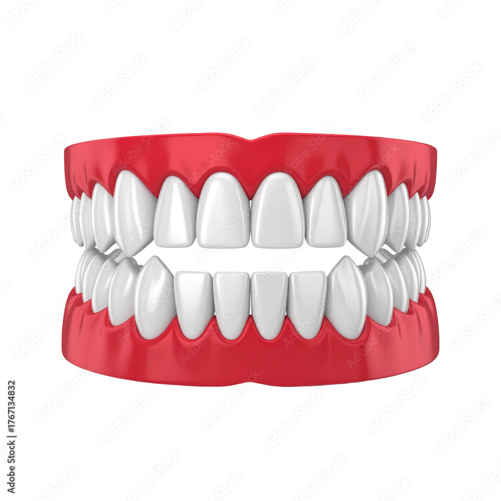 Obraz premium teeth isolated on transparent background