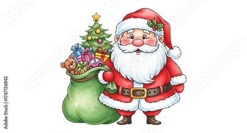 santa claus with gifts