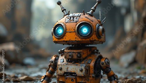 golden robotic arm golden robotic toy blue screen robot toy beautiful view and seen beautiful background and wallpaper hd picture 