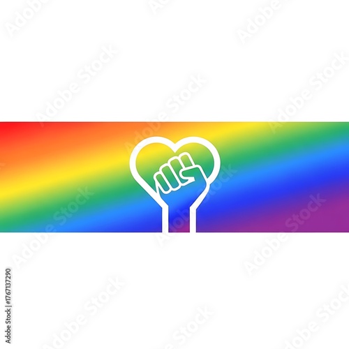 Pride Fist Heart - Symbol of LGBTQ Strength and Love.