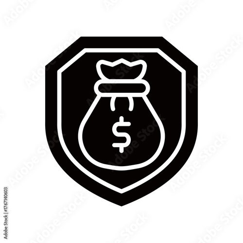 Financial Security glyph icon