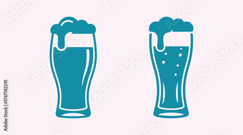 wheat beer glass icon in vector format.