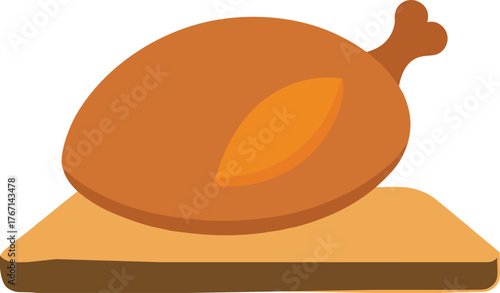 vector illustration of chicken breast